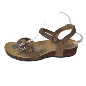 SAS Pampa Toe Loop Sandal Size 10.5M Chocolate Brown Leather Comfort Boho $195